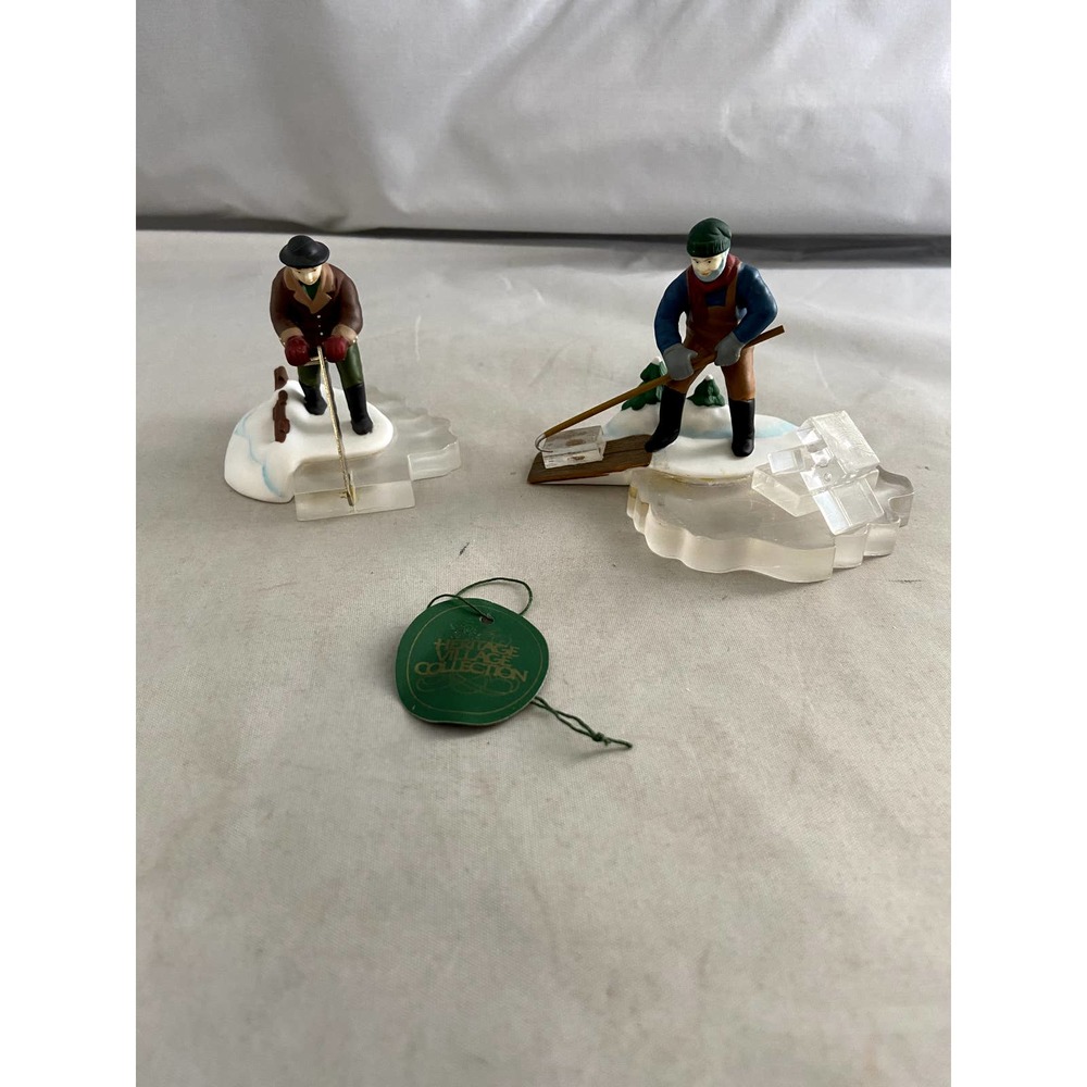 Dept. 56 Heritage Village Blue Star Ice Harvesters (Set of 2) - Picture 1 of 3
